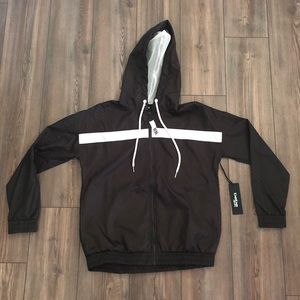 Black & White Bebe Sport Jacket W/ Hood